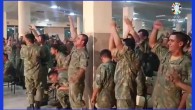 Azerbaycan askerleri Türkiye-Çekya maçını coşkuyla takip etti
