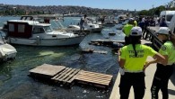 Fatih’te park edilmek istenen otomobil denize düştü