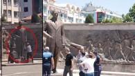 Kayseri’de Atatürk Anıtı’na baltalarla saldırdılar: 2 kişi gözaltında