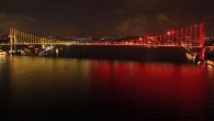 15 Temmuz Şehitler Köprüsü, Galatasaray’ın renkleriyle ışıklandırıldı