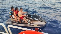 Kaçak göçmenler jet ski üzerinde yakalandı