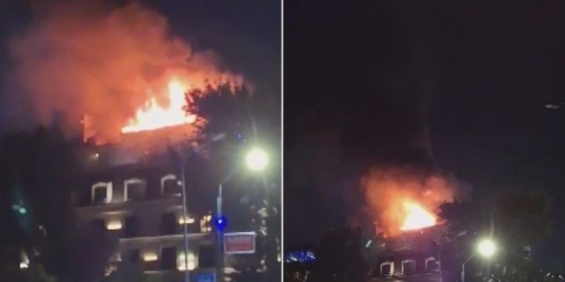 Bağdat Caddesi’nde otelde yangın çıktı