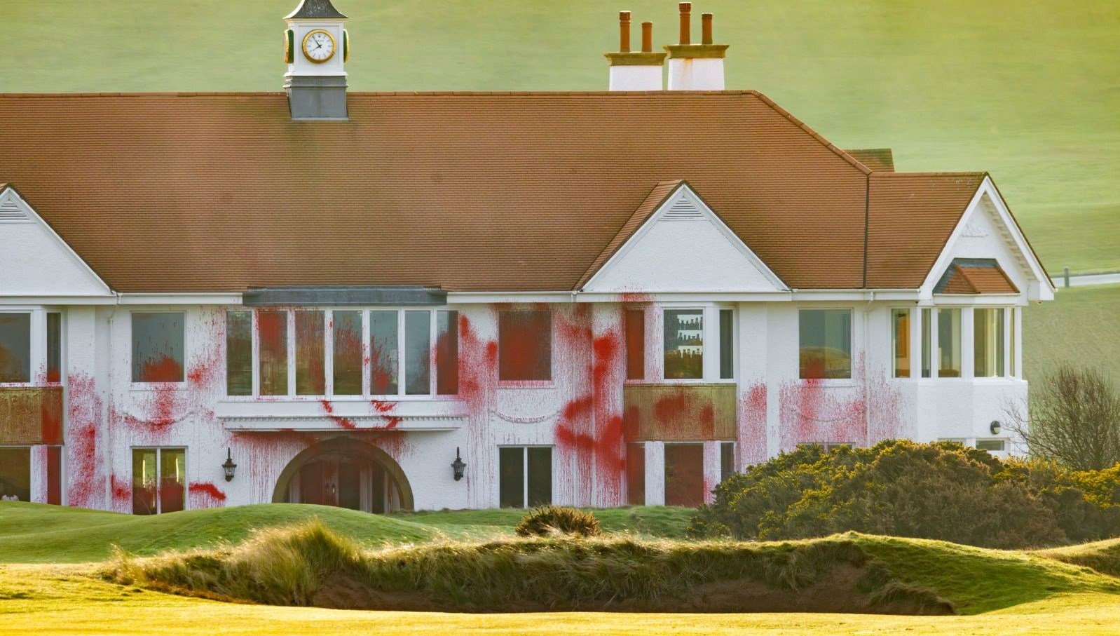 Trump’un golf alanında Filistin protestosu
