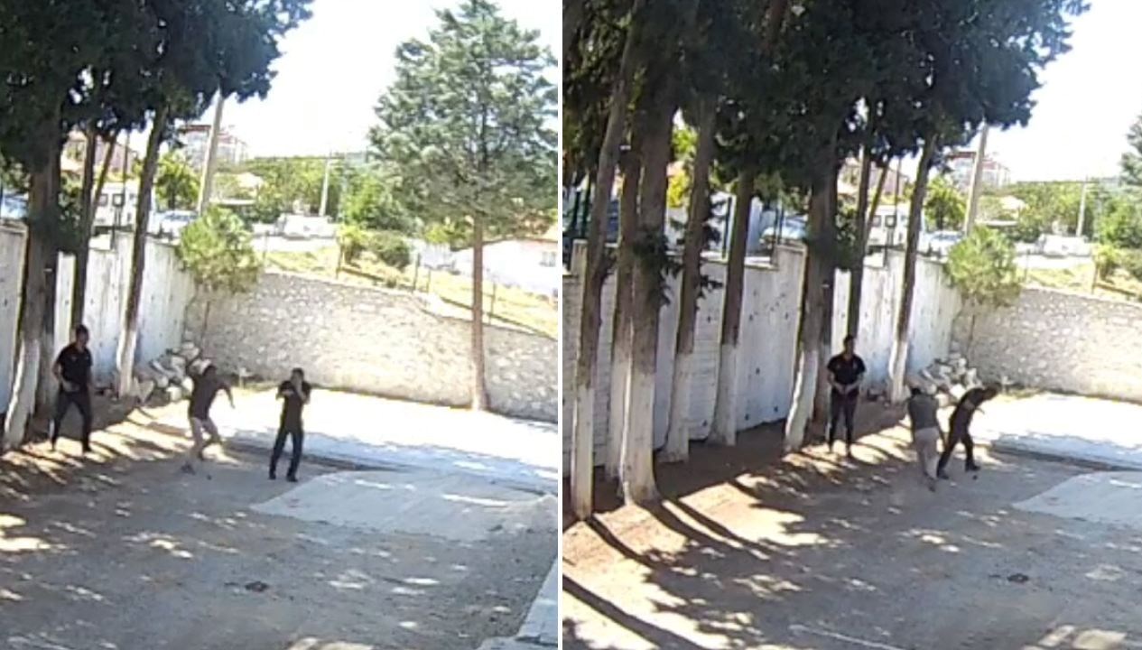 Belediye başkanı, taş döşemek istemeyen zabıta memurlarını sopayla darbetti