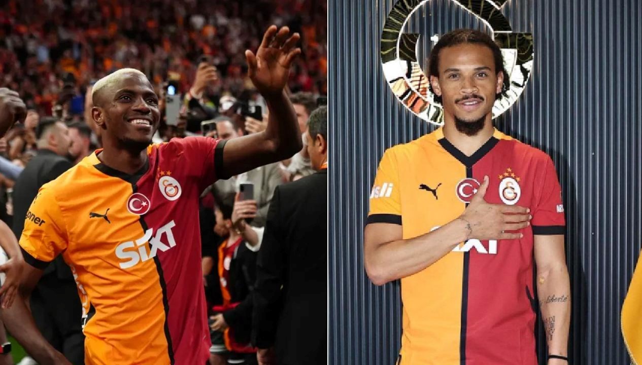 Galatasaray, Osimhen ve Sane için statta imza töreni düzenledi