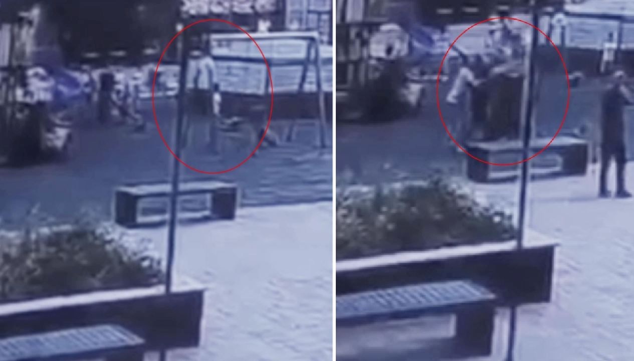 Parkta oynayan iki küçük çocuğu darbetti: Kolunda kırık var