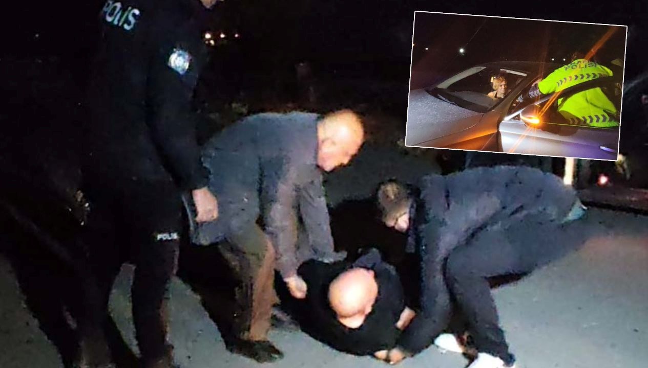 Alkollü sürücü ve kadın yolcudan polise tehdit: “Valiyi arayacağım”
