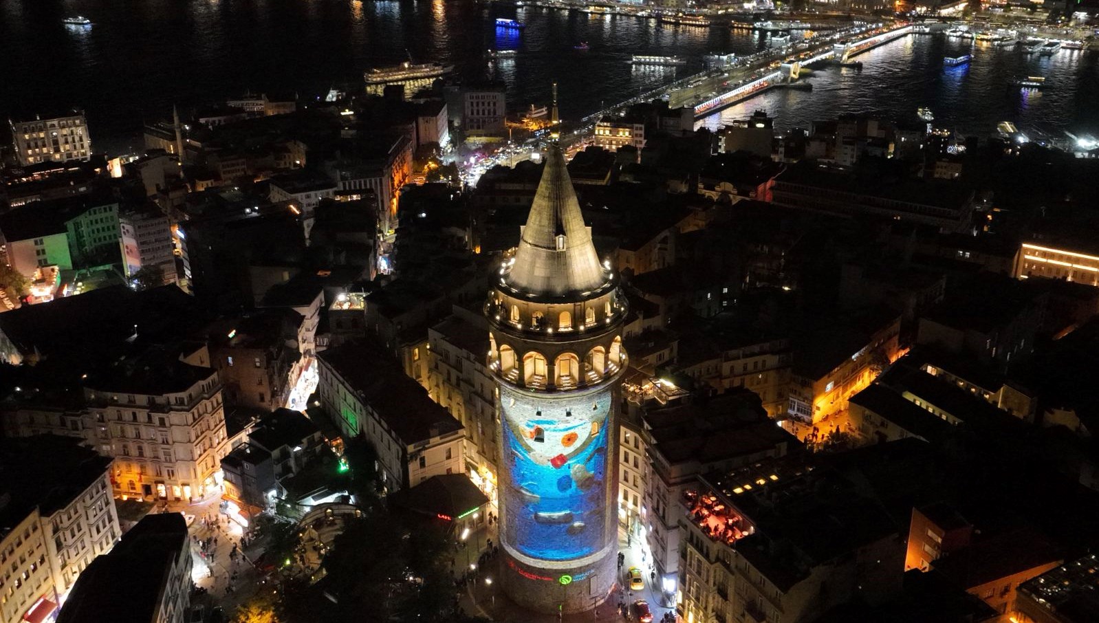 Galata Kulesi’ne “Sıfır Atık Forumu” temalı görseller yansıtıldı