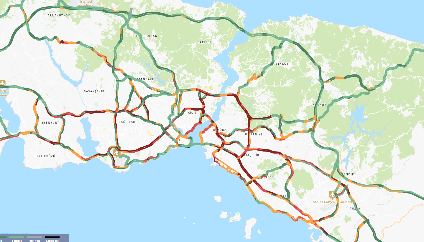 İstanbul’da trafik yoğunluğu yüzde 90’a ulaştı
