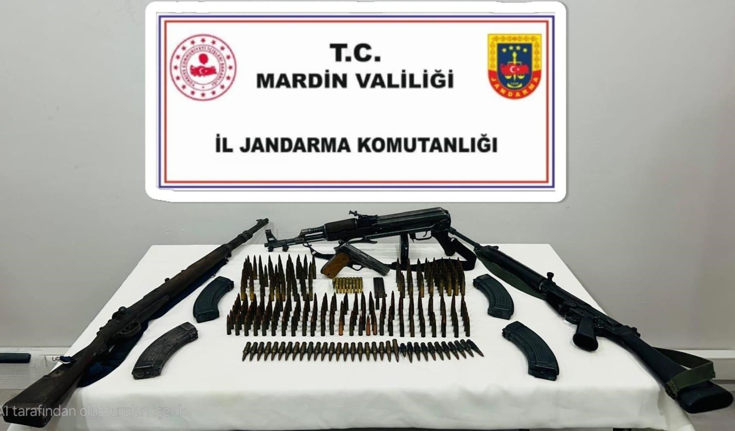 Mardin’de çok sayıda kaçak silah ve mühimmat yakalandı
