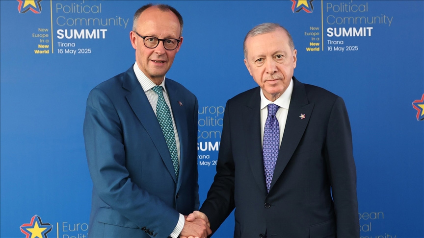 Cumhurbaşkanı Erdoğan Almanya Şansölyesi Friedrich Merz ile görüştü