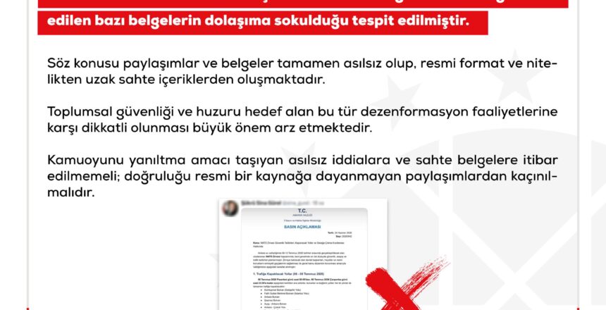 DMM’den ‘sahte belge’ uyarısı