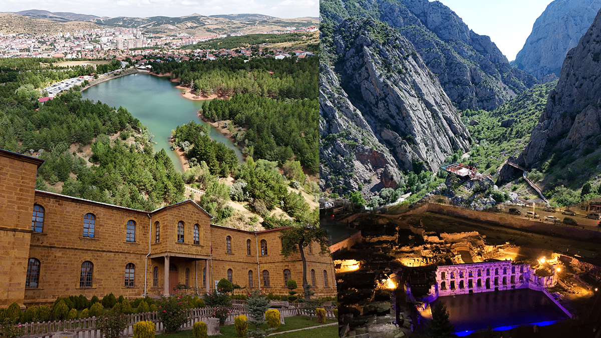 Türkiye’nin tam ortasında bulunuyor. Doğa ve kültür turizmi bir arada