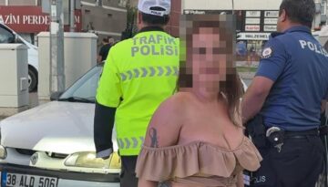 Alkollü aday sürücü ekiplere zor anlar yaşattı, otomobilin çekileceğini anlayınca direndi