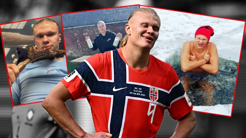 Dünya futbolunu sallayan Haaland’ın sırrı ortaya çıktı. Günde 6 öğün yiyip, dudaklarına bant yapıştırıyor