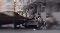 Fırtınada çatı sokağa uçtu: “Karşı binanın çöktüğünü sandım”