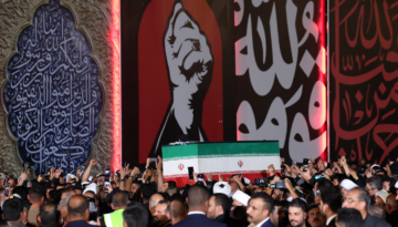 Hamaney için Irak’ta cenaze töreni