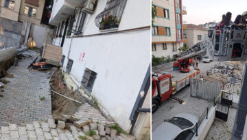 İstanbul’da binanın bahçesinde çökme: 29 kişi mahsur kaldı