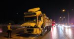 Kamyonun freni patladı, polis alarma geçti