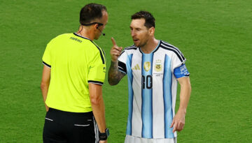 Messi, Portekizli hakeme öfkelendi ve tartıştı. “Benimle düzgün konuş”