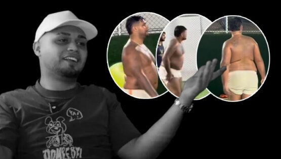Mikrofonu bıraktı, kramponu giydi. Bu kez şarkıyla değil maç görüntüsüyle gündemde