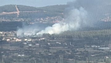 Muğla’da orman yangını. Havadan ve karadan müdahale ediliyor