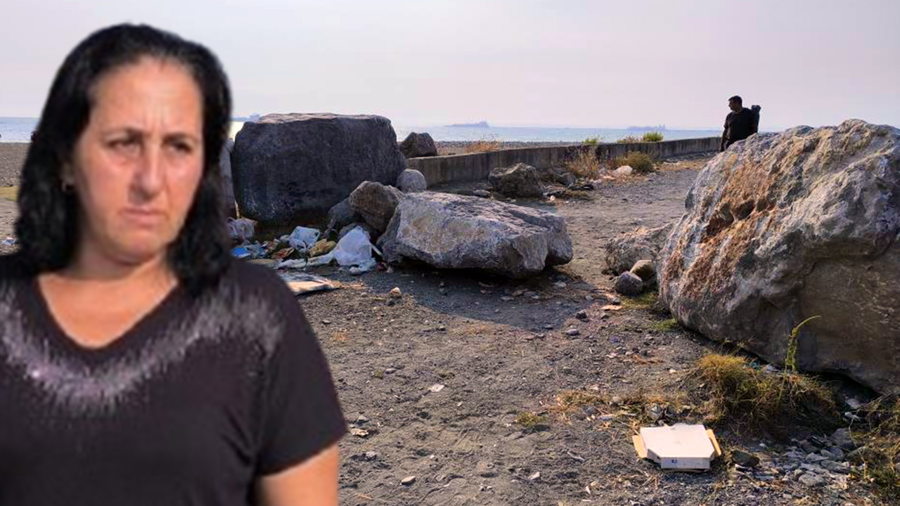 Sahil yolunda ruhsat krizi: Yolu dev taşlarla kapattı