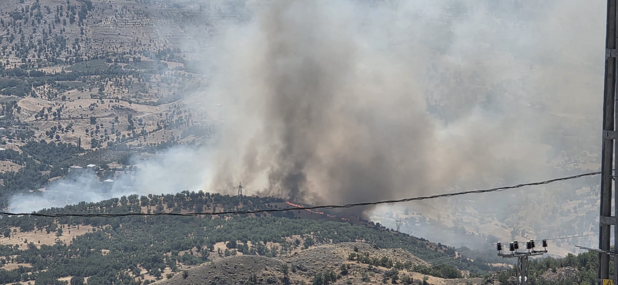Adıyaman’da orman yangını. Ekipler müdahale ediyor