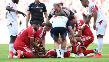 Bayern’in ünlü yıldızı, ikinci kez sahada bayıldı. Musiala, kısa süreliğine bilincini kaybetti