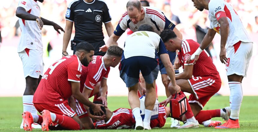 Bayern’in ünlü yıldızı, ikinci kez sahada bayıldı. Musiala, kısa süreliğine bilincini kaybetti