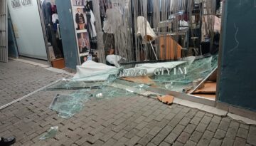 Dükkana dalan sürücü aracı bırakıp kaçtı