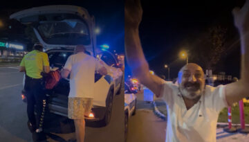 Ehliyetsiz ve alkollü yakalandı. “Bomba gibiyim”