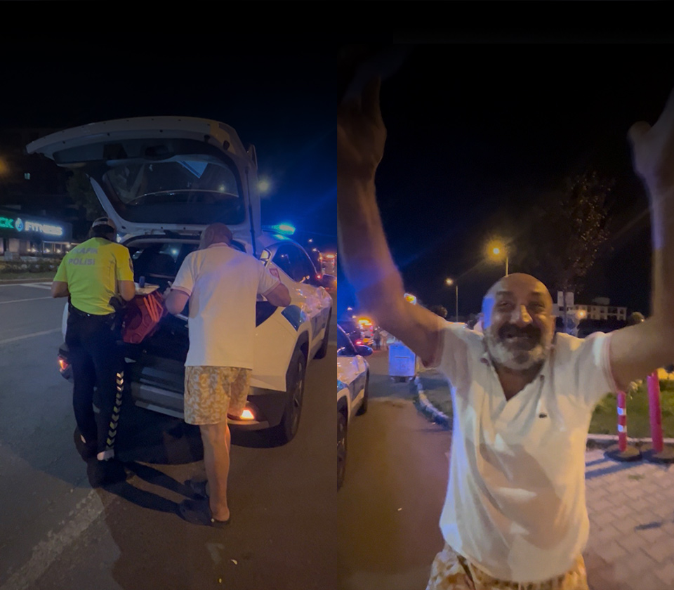 Ehliyetsiz ve alkollü yakalandı. “Bomba gibiyim”