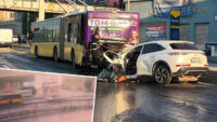 Küçükçekmece’de korkunç kaza. Otobüse çarpan otomobilde üç kişi öldü