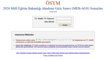 MEB AGS sonuçları sorgulama 2026 yeniden açıldı. AGS sonuçları açıklandı mı, nasıl sorgulanır?