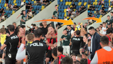 Minik taraftarın formasını zorla çıkarttırdı. Tribün zorbası adliyeye sevk edildi