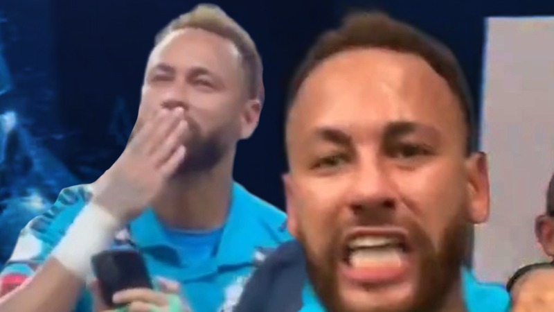 Neymar çıldırdı, taraftarın kız arkadaşına öpücük attı