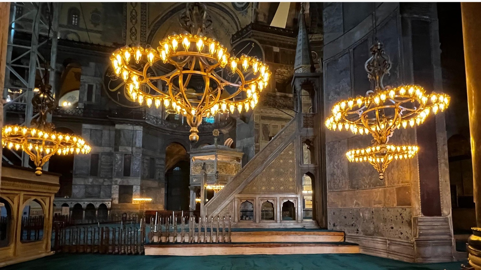 Ayasofya’nın mihrap bölümündeki kubbede güçlendirme ve konservasyon çalışmaları başlıyor