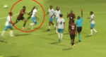 Futbol tarihinde görülmedi. Saçını çeken kırmızı yedi, 9 kişi kaldılar