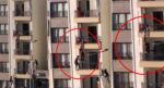 İkinci kata tırmandı, çocuğu kurtardı