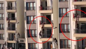 İkinci kata tırmandı, çocuğu kurtardı