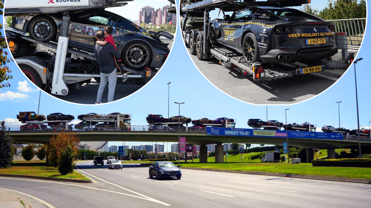 İstanbul’da milyon dolarlık konvoy. Süper lüks otomobiller için dev operasyon
