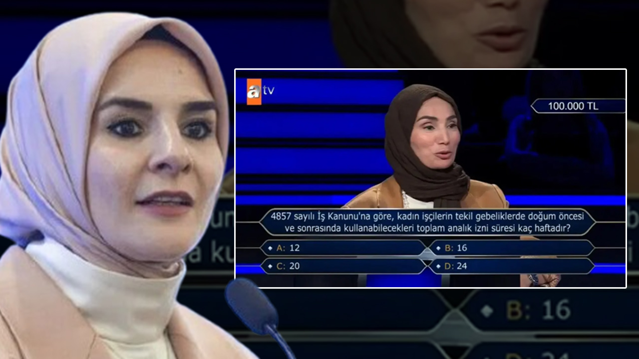Kim Milyoner Olmak İster’de 100 bin liralık soruyu bilemedi, doğru cevabı Aile Bakanı paylaştı