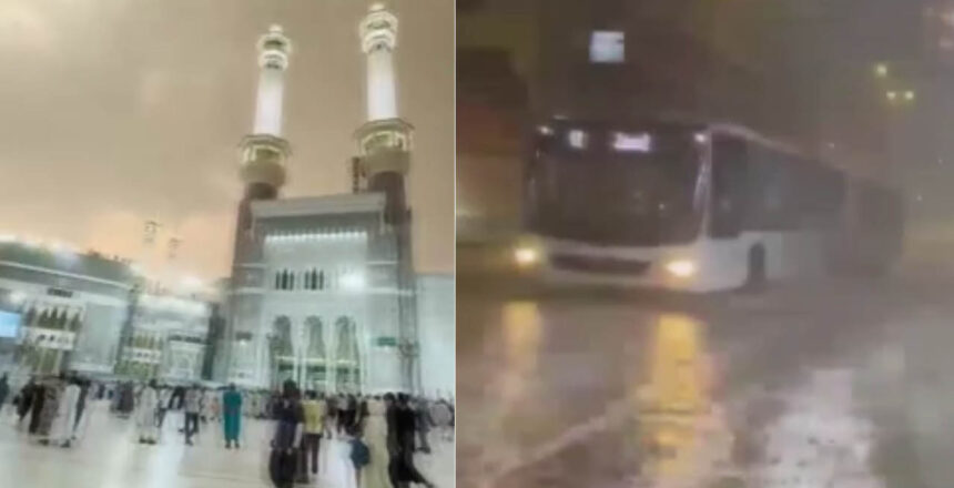 Mekke’de şiddetli sağanak ve fırtına