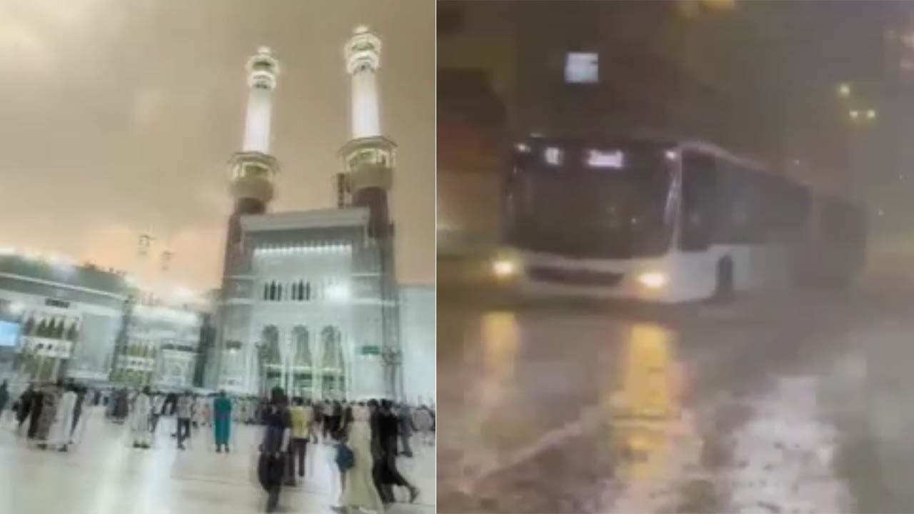 Mekke’de şiddetli sağanak ve fırtına