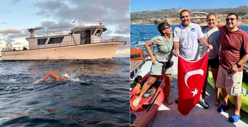 Otizmli Türk yüzücü, Catalina Kanalı’nı geçti