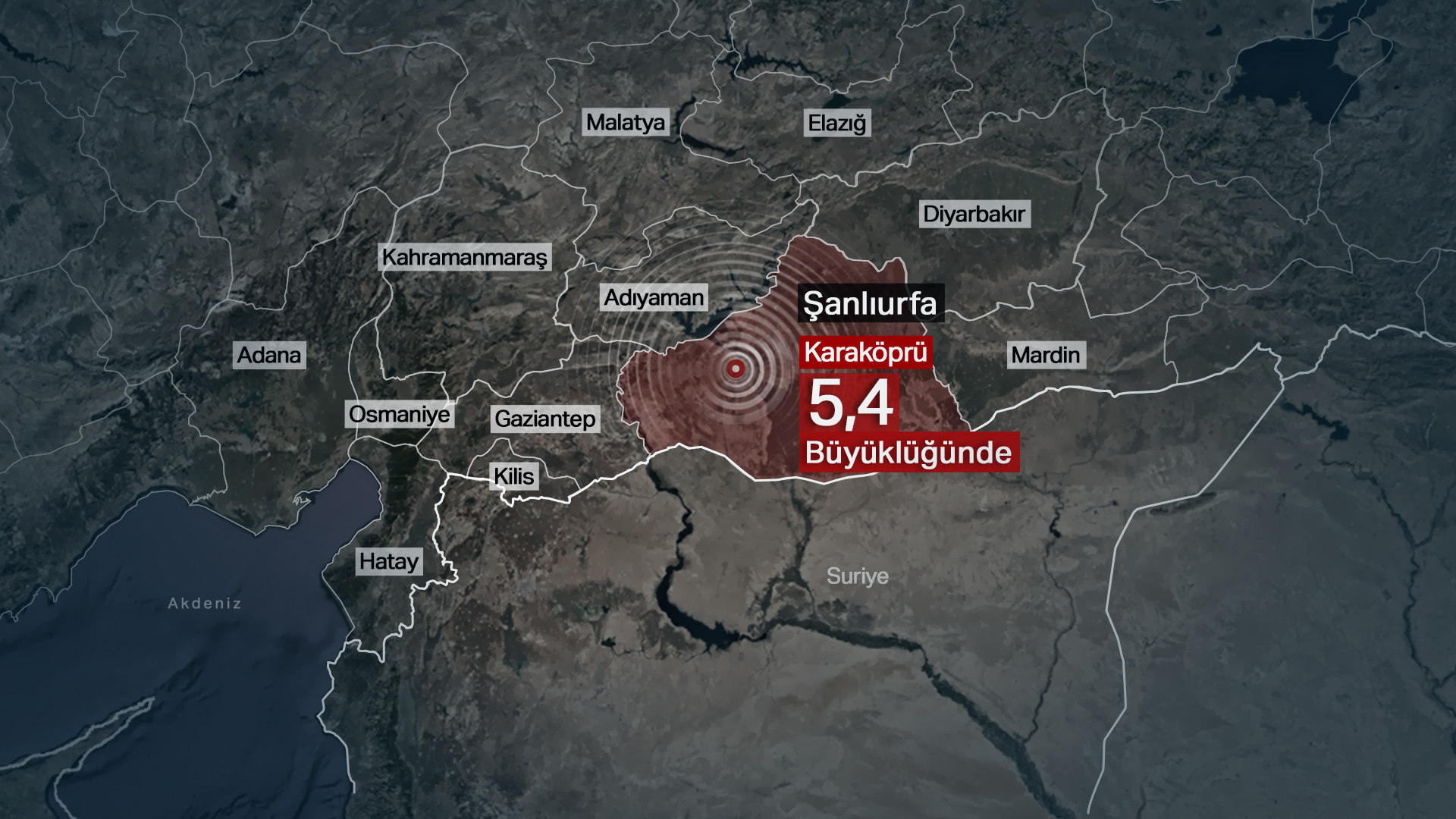 SON DAKİKA: Şanlıurfa’da 5,4 büyüklüğünde deprem
