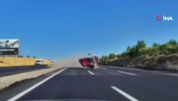 Takla atarak karşı yola geçti, 2 araca çarptı. 1 ölü, 7 yaralı