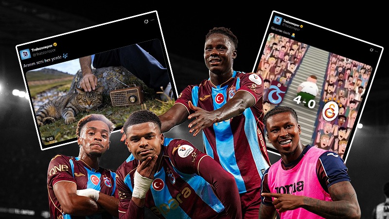 Trabzonspor kazandı, Galatasaray’a olay göndermeler yapıldı. Kedi paylaşımı ve dikkat çeken şarkı