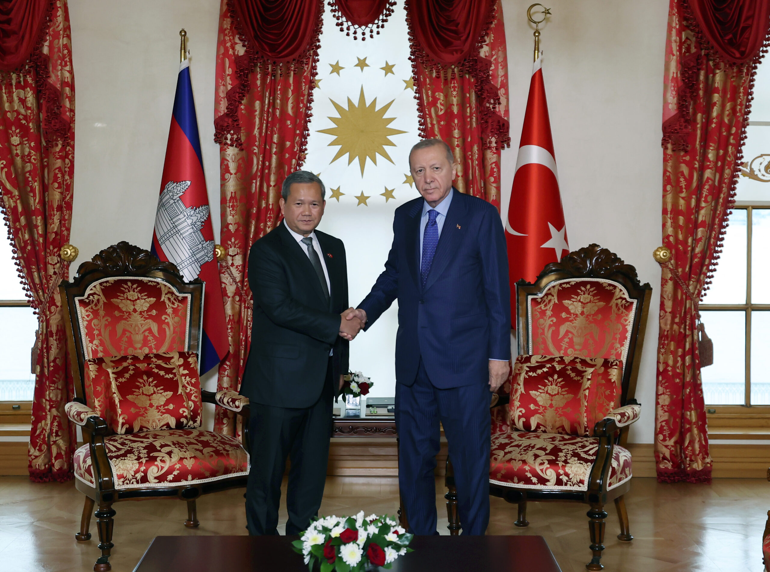 Cumhurbaşkanı Erdoğan, Kamboçya Başbakanı Manet’i kabul etti